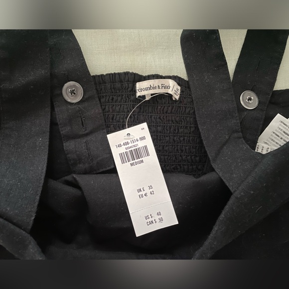 NWT Abercrombie Black Linen Tank+Skort Set - Picture 6 of 7